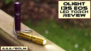 Olight i3S EOS AAA LED Torch Review [upl. by Afatsuom]