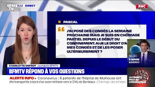 Je suis en chômage partiel Aije le droit dannuler mes congés et de les poser ultérieurement [upl. by Dwan]