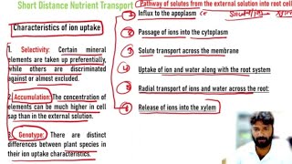 Mineral nutrient transport in Plants  Short Distance Pathway [upl. by Tfat1]