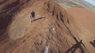 GoPro climbing Ayers RockUluru in 31 degrees in NT Australia part 3 [upl. by Eelasor]