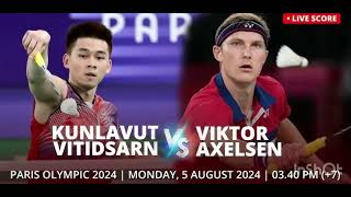 Olympics 2024 Paris Badminton Match Review Viktor Axelsen vs Kunlavut Vitidsarn Gold Medal Match [upl. by Islaen]