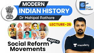 L26 Social reform Movements Part 1 l Modern Indian History  UPSC CSE 2021 l Dr Mahipal Rathore [upl. by Anawal]