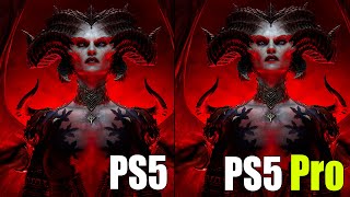 Diablo IV PS5 vs PS5 Pro Comparison  Graphics Resolution and FPS Test [upl. by Hayikaz]