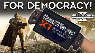 Playing Helldivers 2 on the OneXplayer X1 [upl. by Nevur]