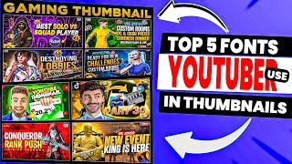 Best fonts  Best fonts for thumbnails  youtube thumbnail fonts improve your click through rate [upl. by Mloclam]