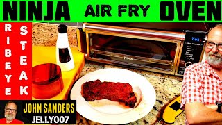 AIR BROILED STEAK  NINJA OVEN DIGITAL AIR FRY TOASTER FOODI  AIR FRIED RIBEYE [upl. by Jerol806]