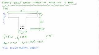 Design Moment Strength Calculation of a RC Tbeam  Reinforced Concrete [upl. by Glinys]