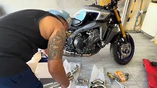 Unboxing Mivv xm5 italian style full system exhaust mt09 sp 2024 [upl. by Tager]