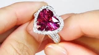 Neon Rubellite Tourmaline Ring at 494 carats Kat Florence KF07671 [upl. by Cecilla]