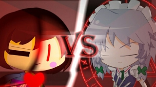 FriskChara vs Sakuya Izayoi  Undertale Vs Touhou Animation [upl. by Eglantine]