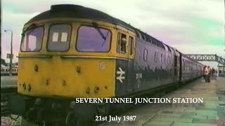 BR in the 1980s SEVERN TUNNEL JUNCTION STATION on 21st July 1987 [upl. by Corabelle]