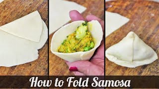 How To Fold Samosa  Samosa Folding Technique  EasyCookingWithShilpa [upl. by Yelknirb80]