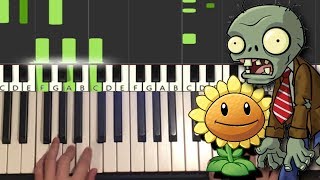 Plants vs Zombies  Theres A Zombie On Your Lawn Piano Tutorial Lesson [upl. by Moazami204]