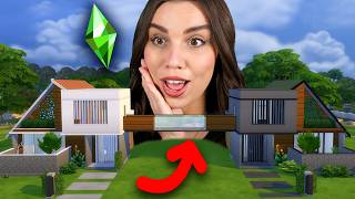 Building a Bridge between TWO houses in The Sims 4 [upl. by Elem]