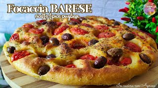 FOCACCIA BARESE ricetta tipica PUGLIESE  ricetta FACILE per focaccia pugliese FATTA IN CASA 🍕 [upl. by Jenei]