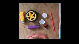 How to make a mini car at home Gear motor mini car  Powerful mini car bottle caps mini car [upl. by Elisee]