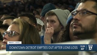 Downtown Detroit empties out after Lions loss [upl. by Bucella]