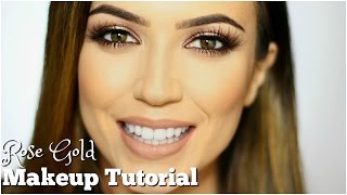 Rose Gold Full Face Makeup Tutorial  TheMakeupChair [upl. by Spada]