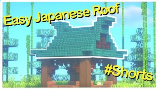 How to Build a Simple Japanese Roof in Minecraft Shorts [upl. by Htebasile]