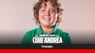 Junior Masterchef morto il piccolo Andrea Pace quotLuccellino è caduto dal nidoquot [upl. by Magdalene]