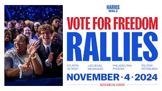 Vote for Freedom Rallies for VP Kamala Harris and Gov Tim Walz [upl. by Cheslie]