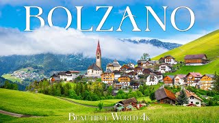 Bolzano 4K  Stunning Alpine Views Lush Green Valleys and Majestic Dolomites  Relaxing Music 4K [upl. by Stelle]