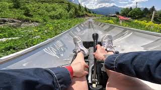 POV Grindelwald toboggan  Original audio Grindelwald Rodelbahn Pfingstegg [upl. by Owiat317]