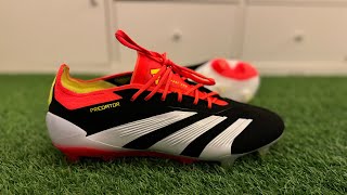 Adidas Predator Elite Firm Ground Boot Review amp Play Test  Unboxing ASMR Video 4K [upl. by Arreyt727]