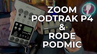 Zoom PodTrak P4 Audio Recorder Designed for Podcasting amp Rode Podmic [upl. by Lansing]