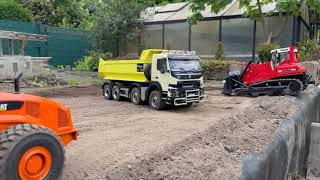 Fahrtag Siegburg Baustelle mit Fendt 1050 Radlader Unimog Liebherr Raupe aus LEGO [upl. by Laforge480]