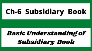 What is Subsidiary Book and its Importance  Types of Subsidiary Books [upl. by Mossolb]