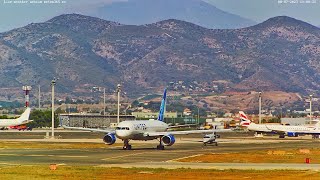 Airport Málaga  Costa del Sol 🛩 Departures  Take off  WEATHER WEBCAM AGPLEMG SPAIN 2° RUNWAY [upl. by Hyozo593]