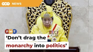 Don’t drag monarchy into political disputes says Selangor ruler [upl. by Irtimd]