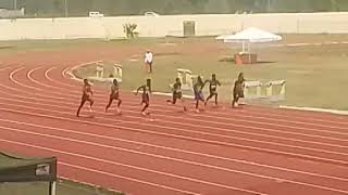 Carlos Brown winning the under 20 boys 100 meter finals  Redline Classic 3 1035 seconds 2024 [upl. by Nhepets]