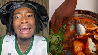 Austinecruise Reacts to the West African Original Jollof Rice😂😂🔥 [upl. by Laehcimaj85]