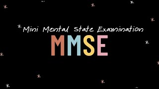 Mini Mental State Examination MMSE [upl. by Aynatan458]