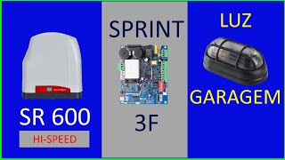 Como Ligar Luz de Garagem SR 600 com Inversora SPRINT S da Nice [upl. by Rekyr]