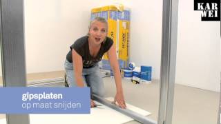 Een wand bouwen met Gyproc gipsplaten en metalen profielen [upl. by Emiline461]