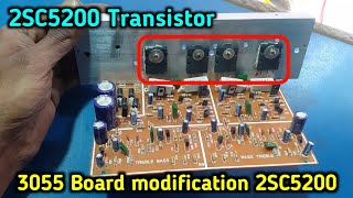 3055 Board modification  2SC5200 Transistor amplifier  Amplifier modified  Electronics verma [upl. by Irpac]