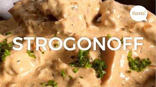 cómo hacer STROGONOFF 🥩  receta especial  ÑAM Recetas [upl. by Aryaz]