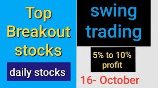 Tomorrow swing trading stocks16 October [upl. by Barnabas869]