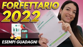 REGIME FORFETTARIO 2022 tasse partita iva con esempi [upl. by Deedahs]