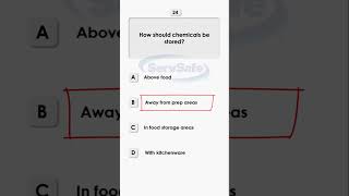 ServSafe Manager Practice Test 2024 Part 1 Questions 24 shorts [upl. by Alarise]