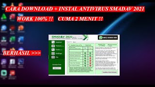 Cuma 2 Menit Tutorial Cara Download  Instal Antivirus Smadav Terbaru 2021 WORK 100 [upl. by Notsae]