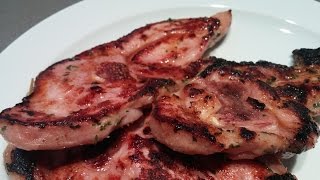 RECETA EN 1 MINUTO Chuletas de pavo al ajillo [upl. by Lyred]