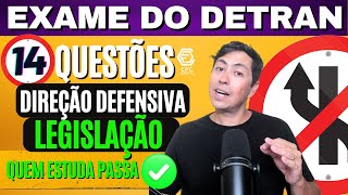 SIMULADO DO DETRAN 2024  REVISÃO DE 14 QUESTÕES  LEGISLAÇÃO E DIREÇÃO DEFENSIVA DETRAN 2024 [upl. by Ardnusal620]