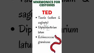 Cestodes Mnemonic  How to Memorize Cestodes Classification microbiology parasitology cestodes [upl. by Jacobba]