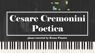 Cesare Cremonini  Poetica piano tutorial [upl. by Cinimmod46]