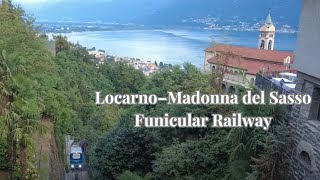 Locarno–Madonna del Sasso funicular railway in Switzerland [upl. by Abehsat247]