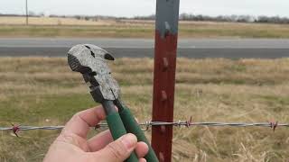 Fencing Tip for Spacing Barbed Wire on T Posts [upl. by Finny]